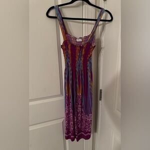 Colorful Striped Midi Dress